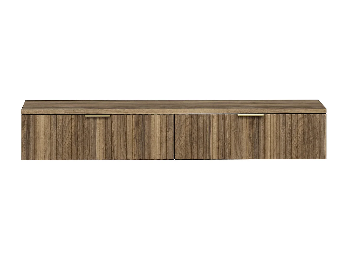 Bureau console suspendu avec 2 tiroirs – Coloris : Naturel - FRALYN