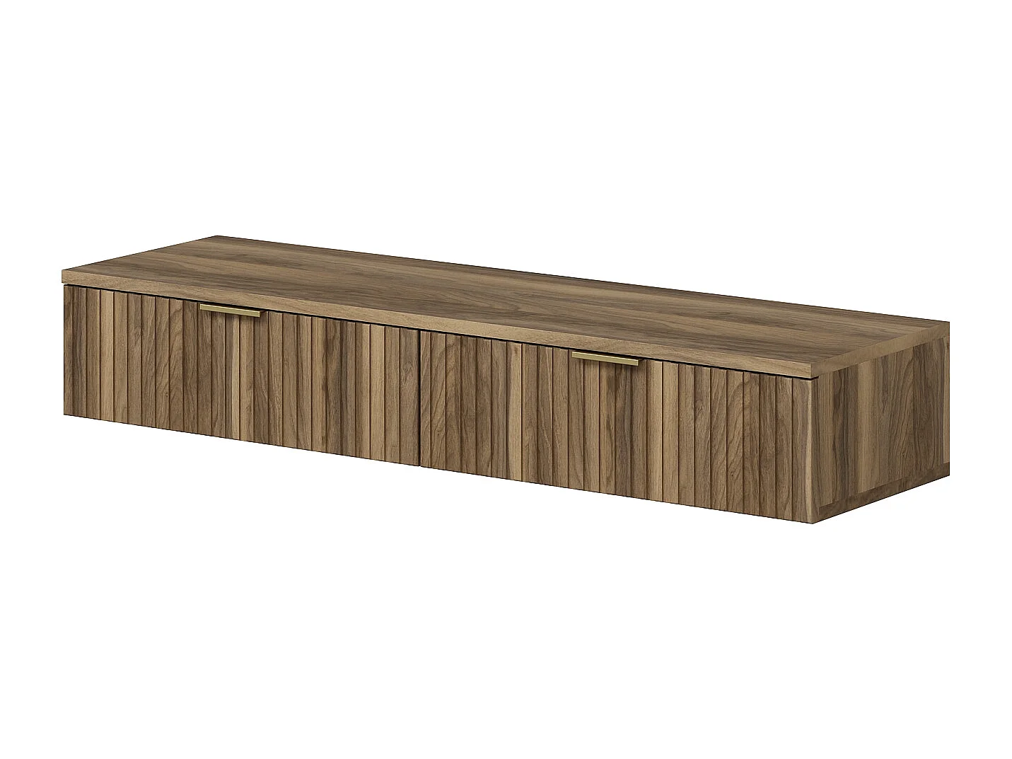 Bureau console suspendu avec 2 tiroirs – Coloris : Naturel - FRALYN