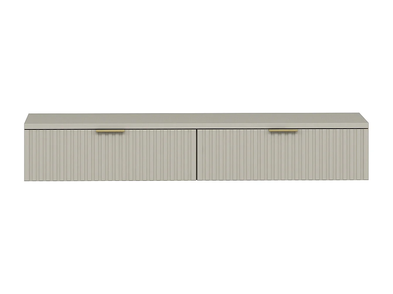 Bureau console suspendue avec 2 tiroirs – Beige - FRALYN