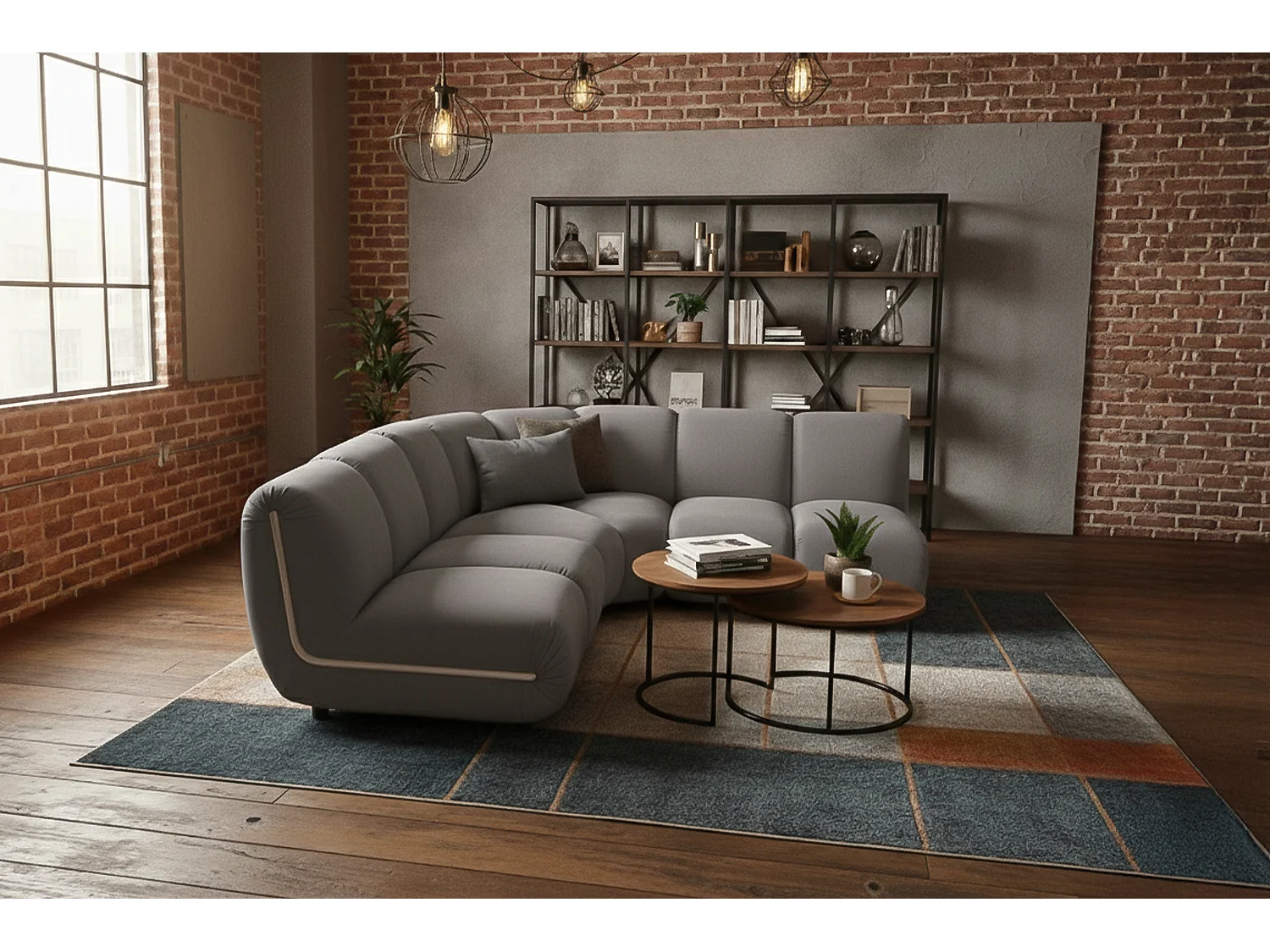 Modulares Sofa - Taupe Velvet - LAYLA