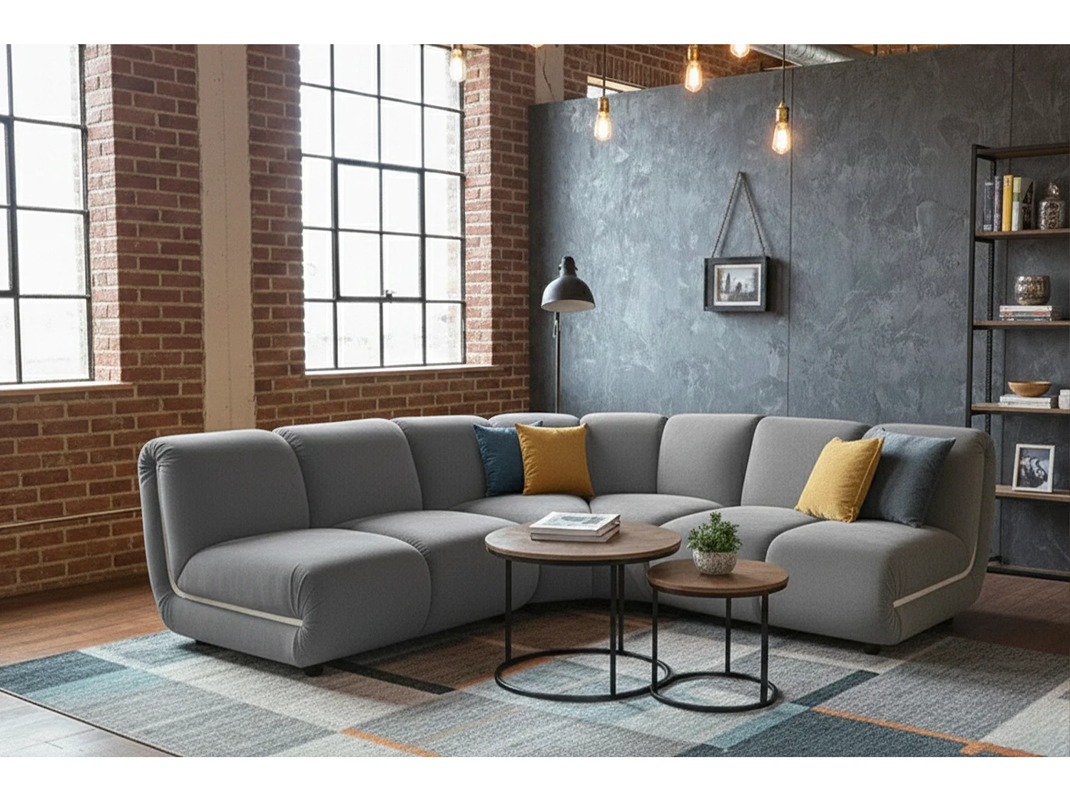 Modulares Sofa - Taupe Velvet - LAYLA