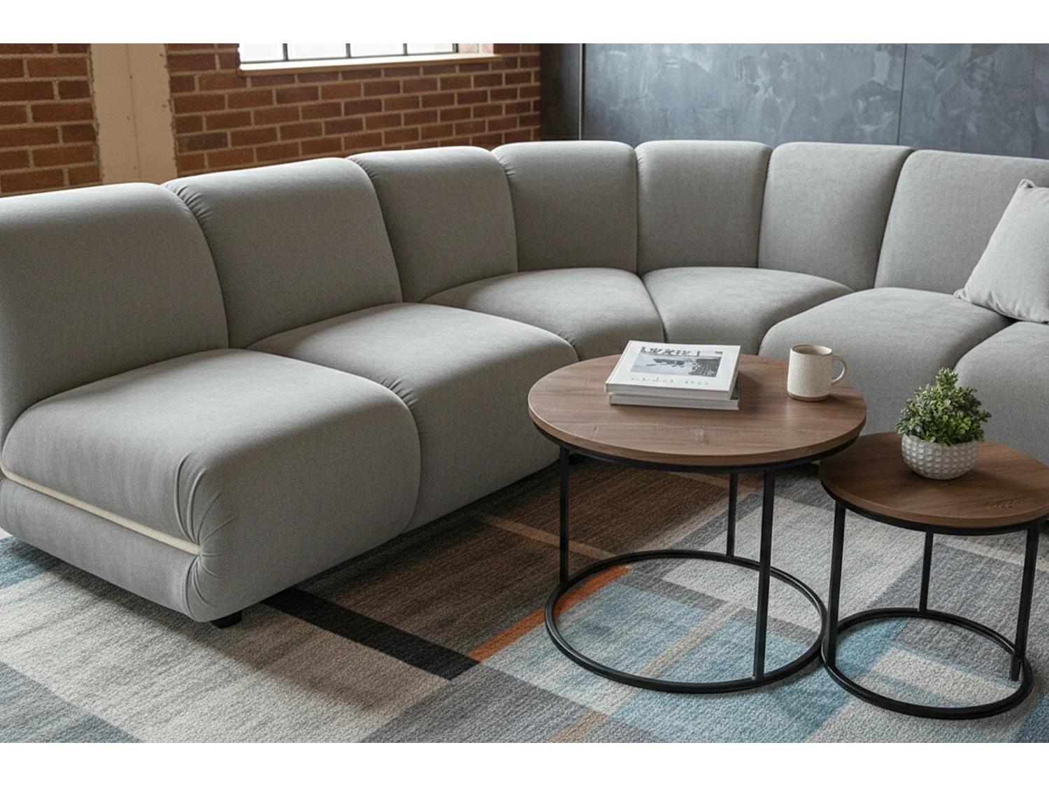 Modulares Sofa - Taupe Velvet - LAYLA