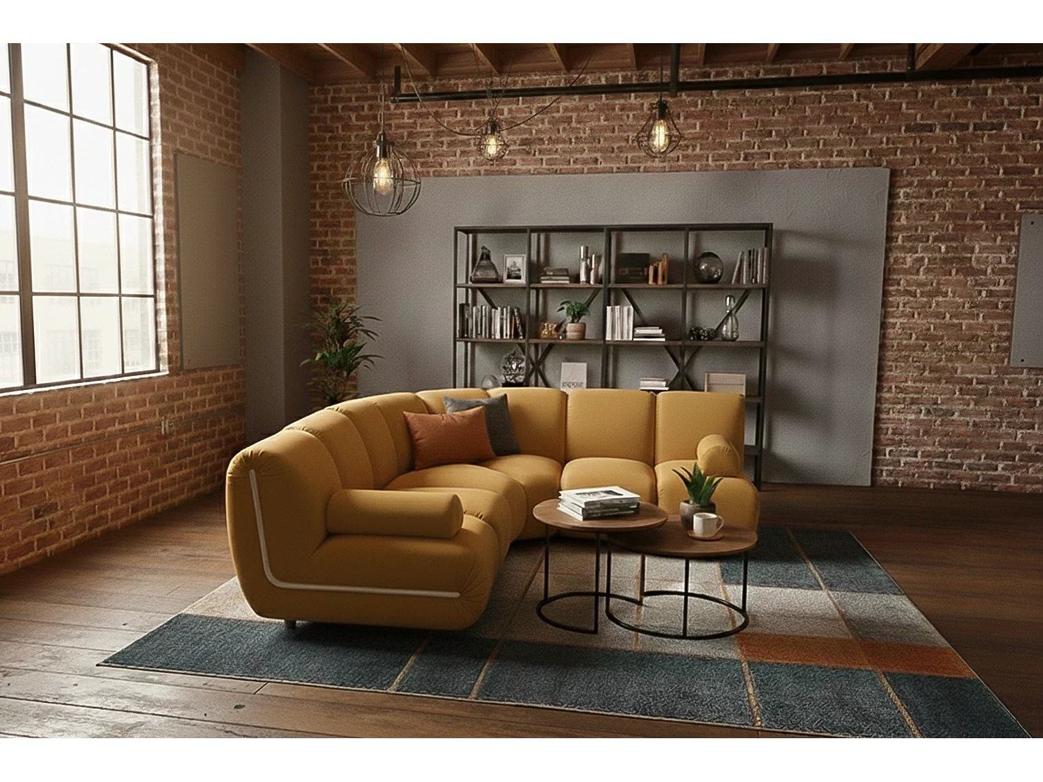 Modulares Sofa - Gelb Velvet - LAYLA