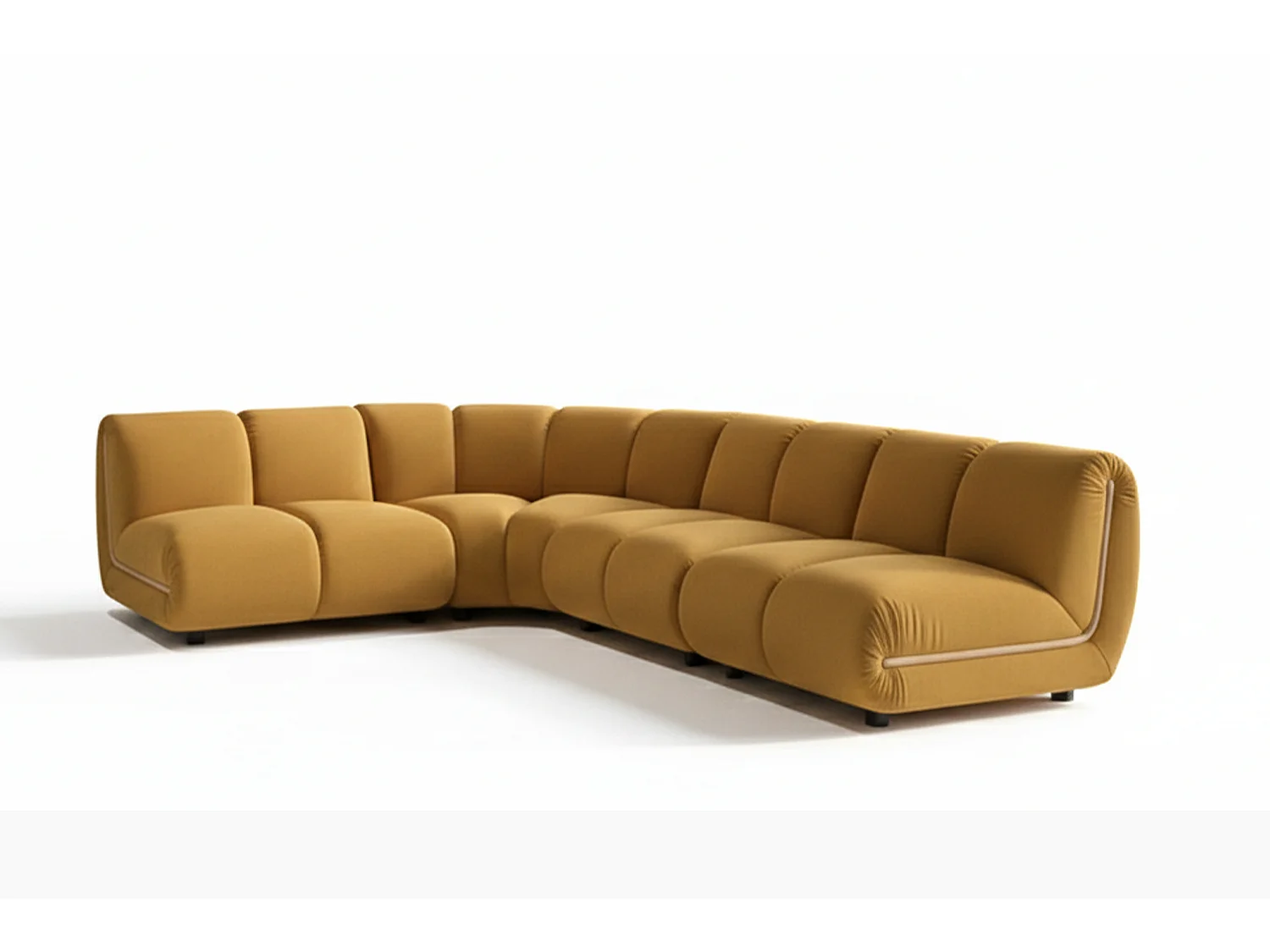 Sofá modular - amarillo terciopelo - LAYLA