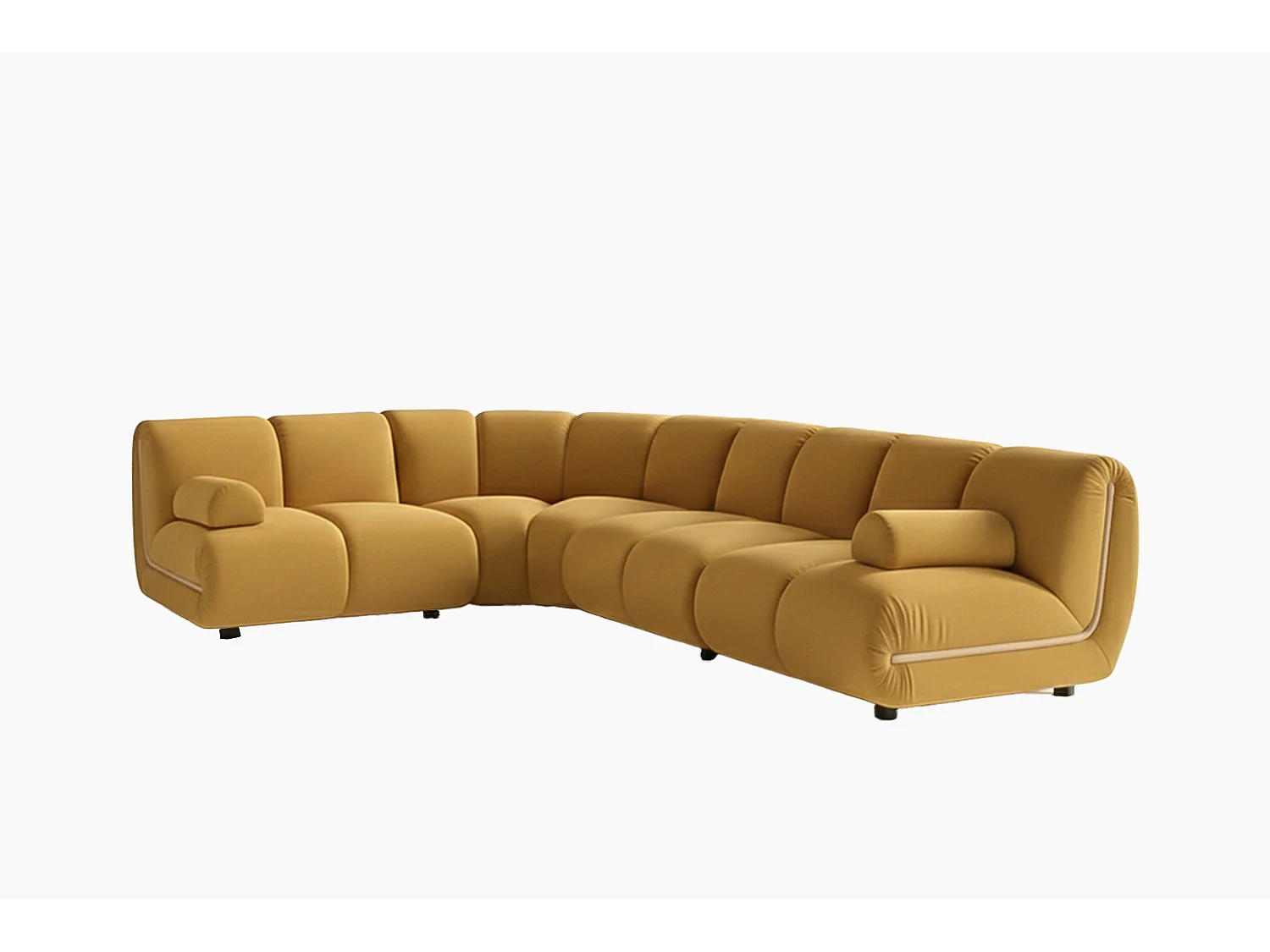Sofá modular - amarillo terciopelo - LAYLA