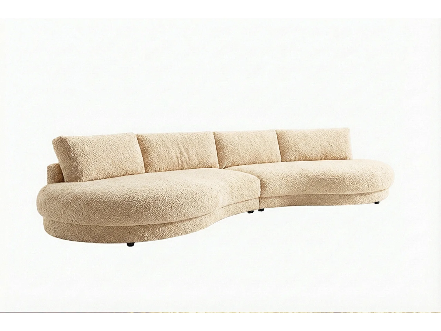 Grote bank - Beige Plat geweven stof - PADANA