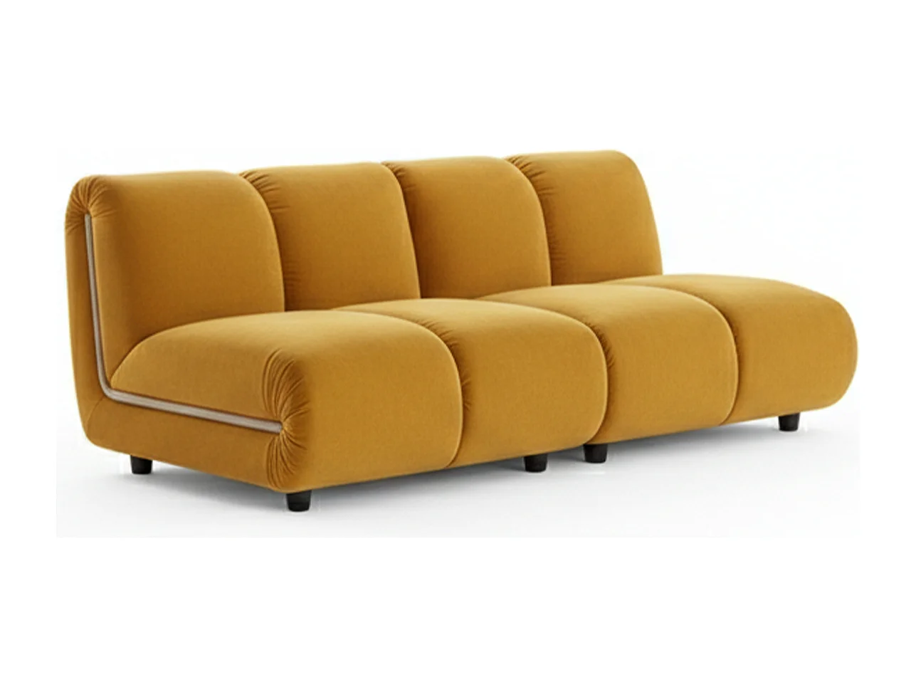 Sofá modular - amarillo terciopelo - LAYLA