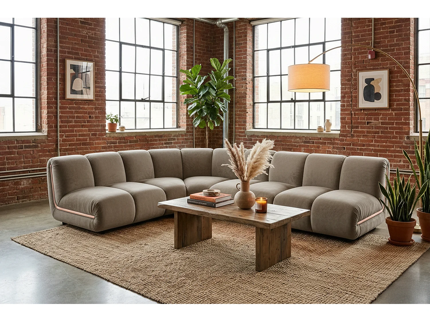 Sofá modular - topo terciopelo - LAYLA