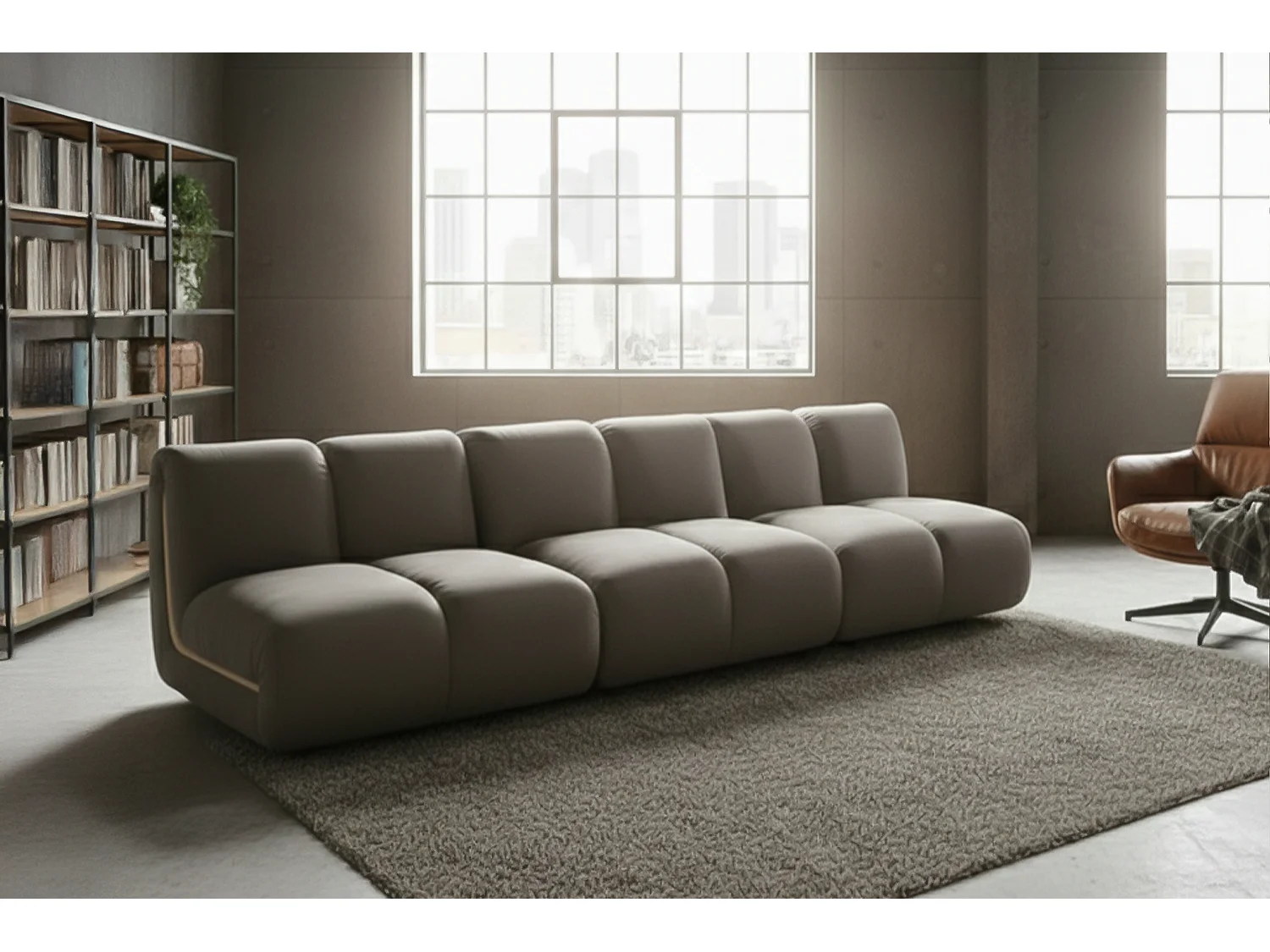 Modulares Sofa - Taupe Velvet - LAYLA