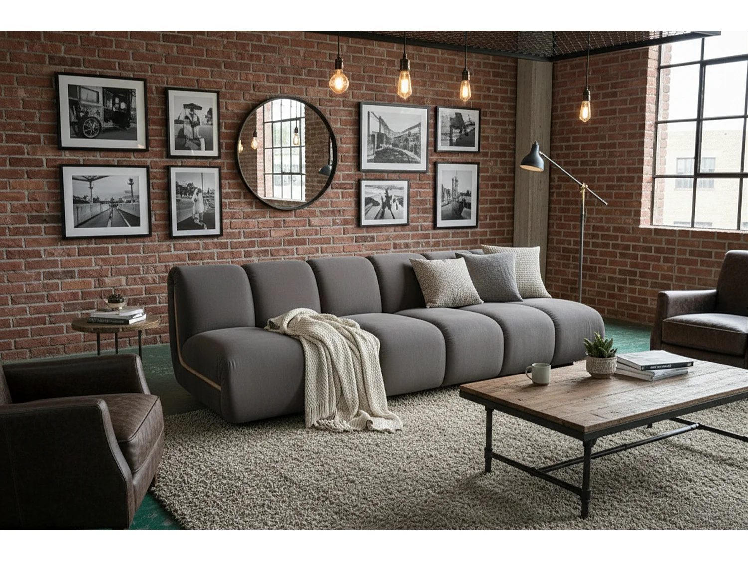 Modulares Sofa - Taupe Velvet - LAYLA