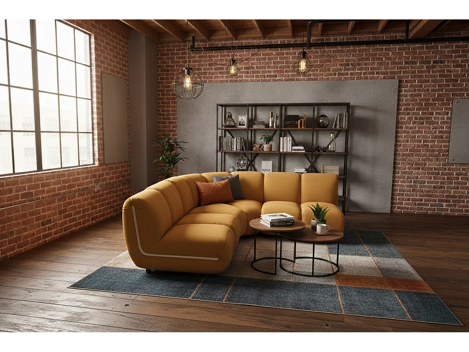 Modulares Sofa - Gelb Velvet - LAYLA