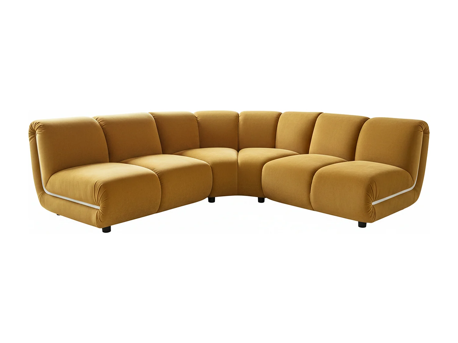 Modulares Sofa - Gelb Velvet - LAYLA
