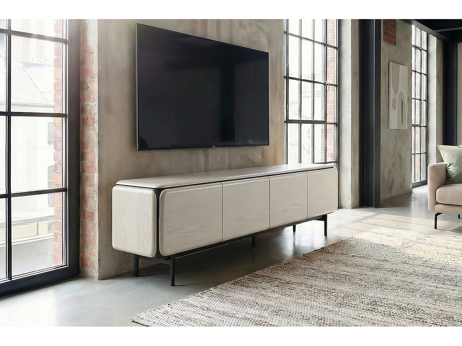 Lowboard - Grau Holz - AVRIL