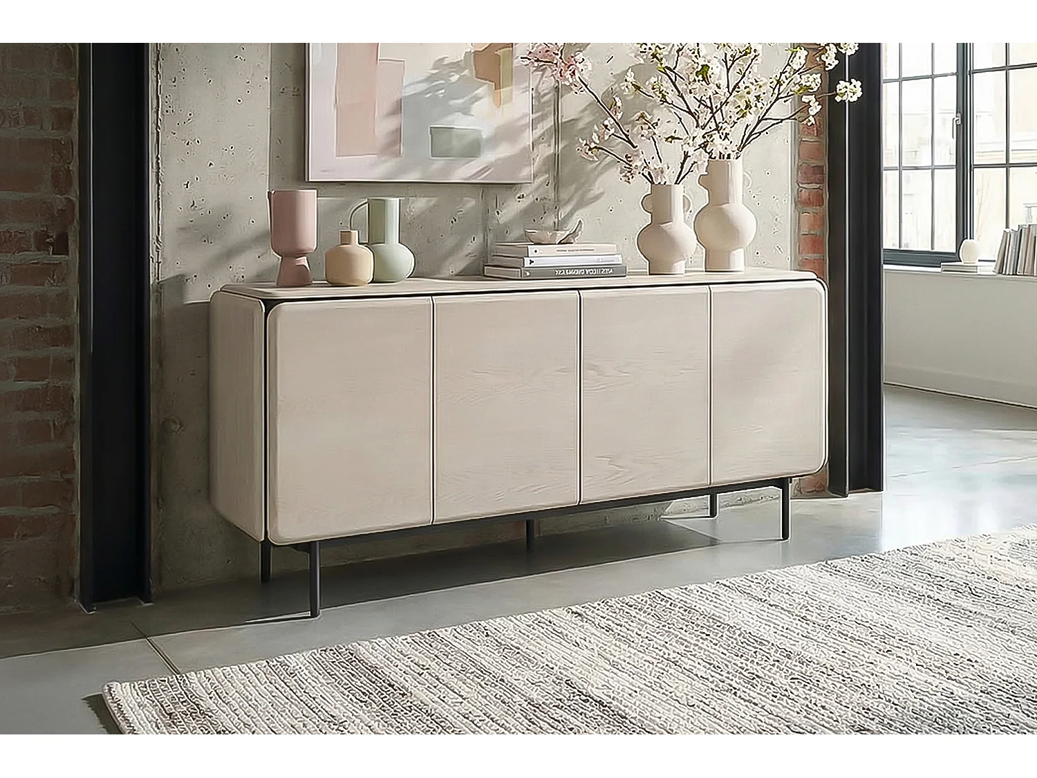 Sideboard - Grau Holz - AVRIL