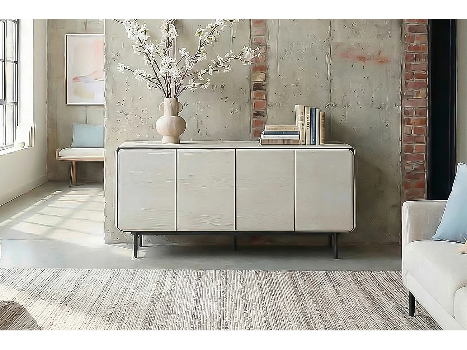 Sideboard - Grau Holz - AVRIL