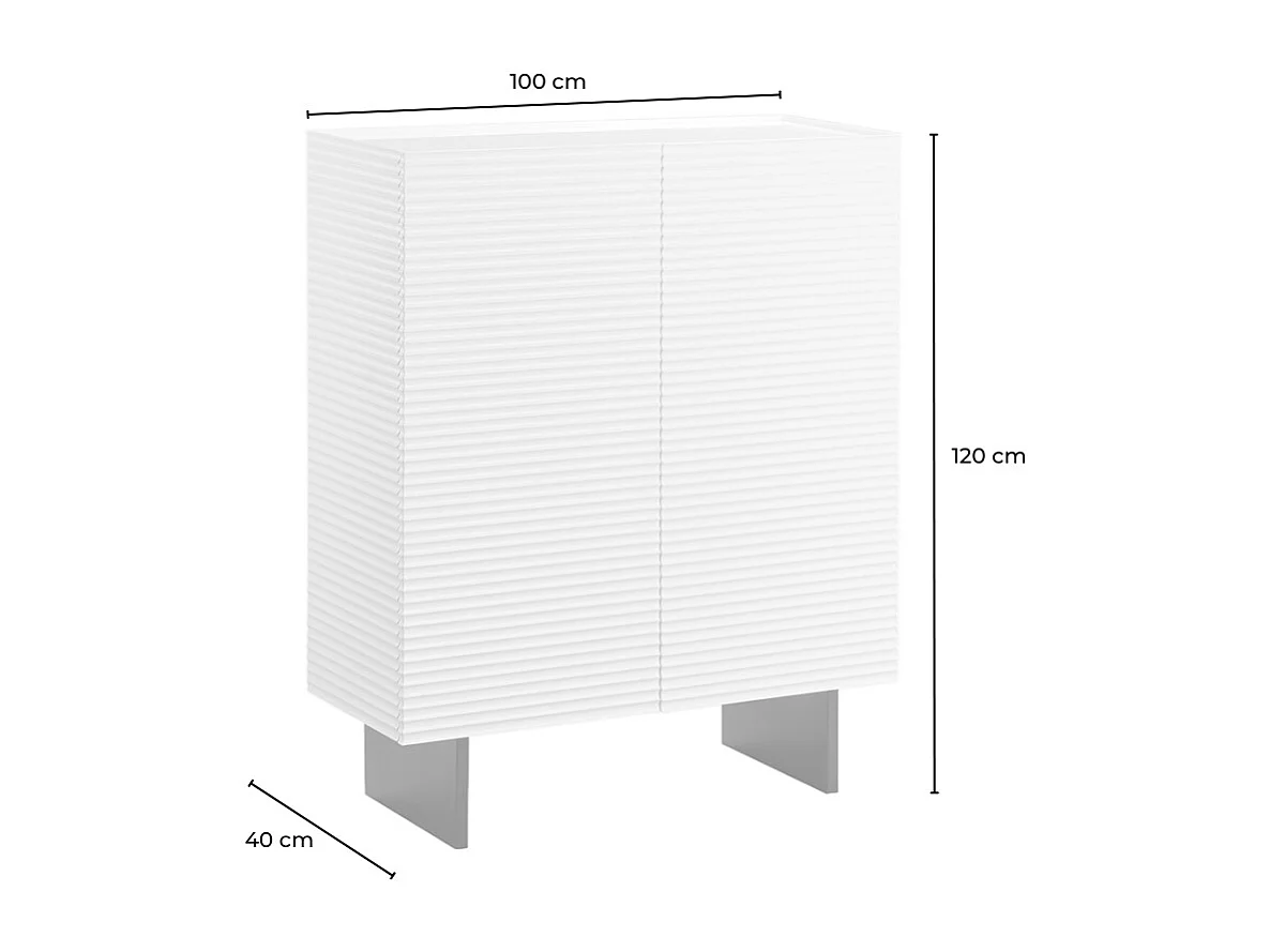 Highboard - Blau Holz - LYNN