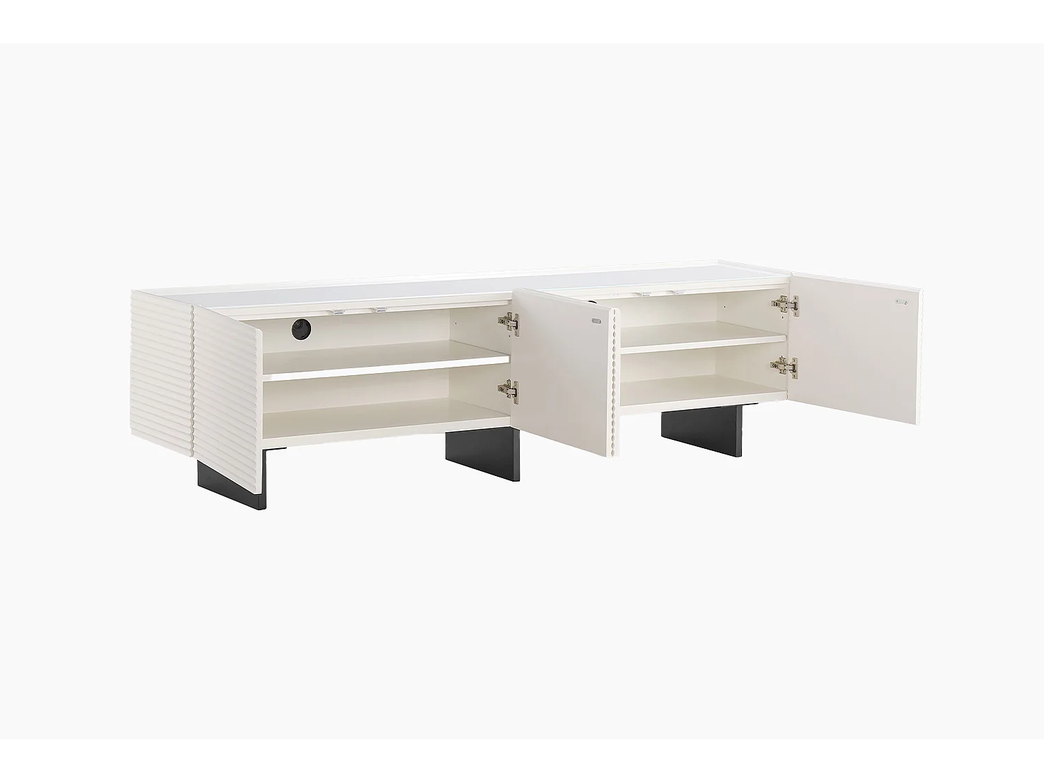 Lowboard - Weiß Holz - LYNN