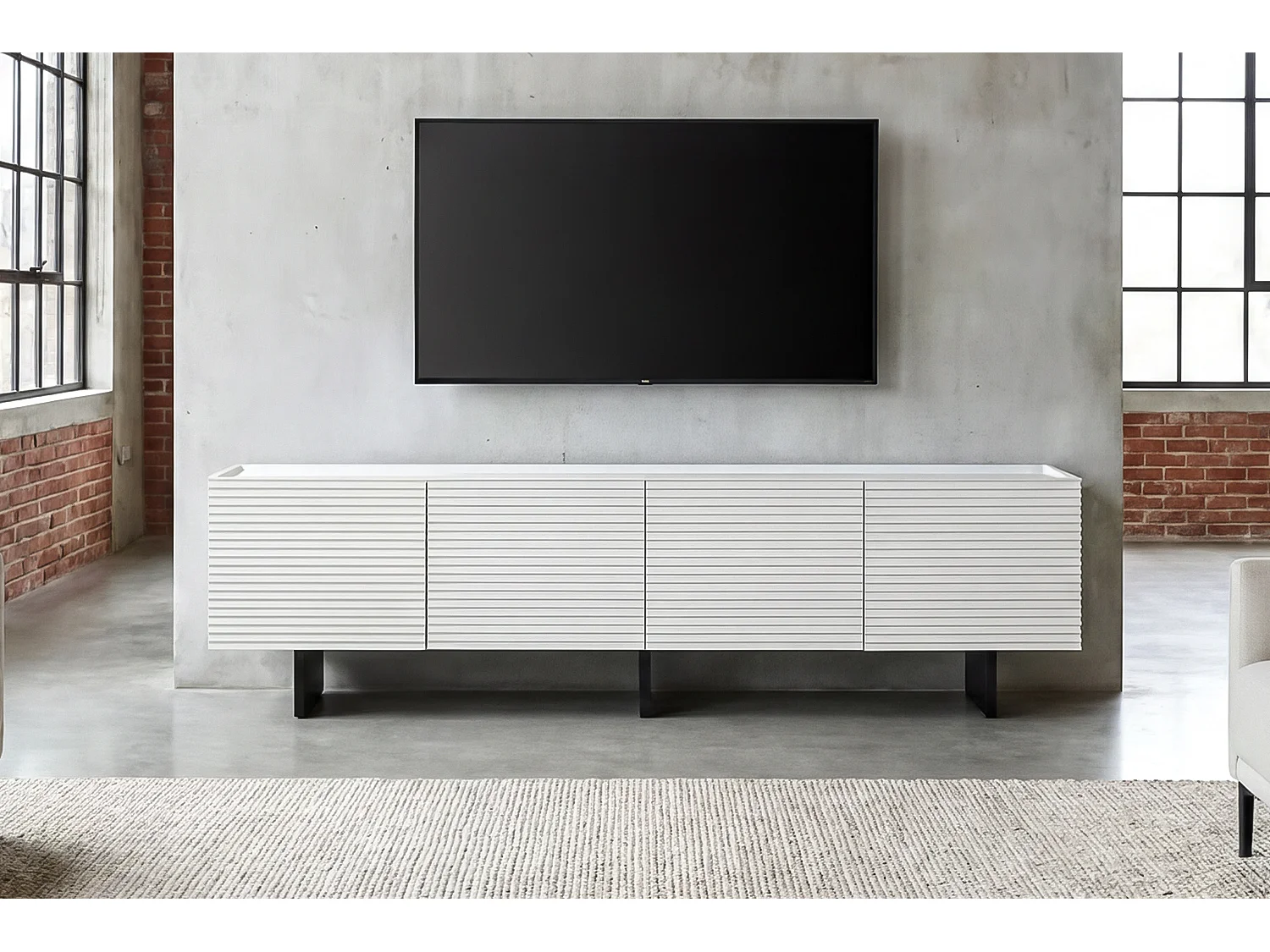 Lowboard - Weiß Holz - LYNN