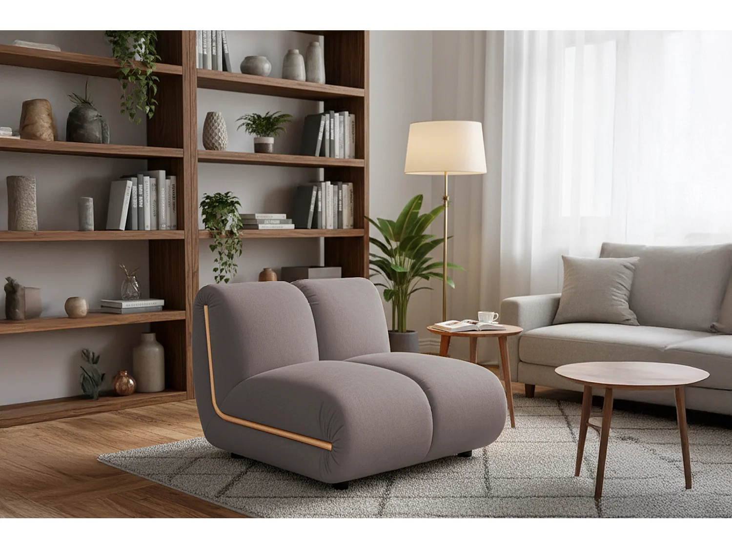 Einzelsessel - Taupe Velvet - LAYLA