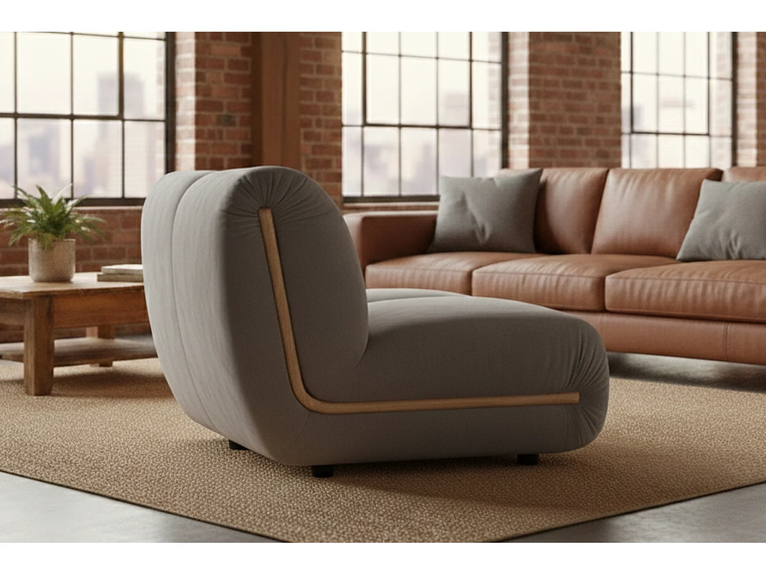 Einzelsessel - Taupe Velvet - LAYLA