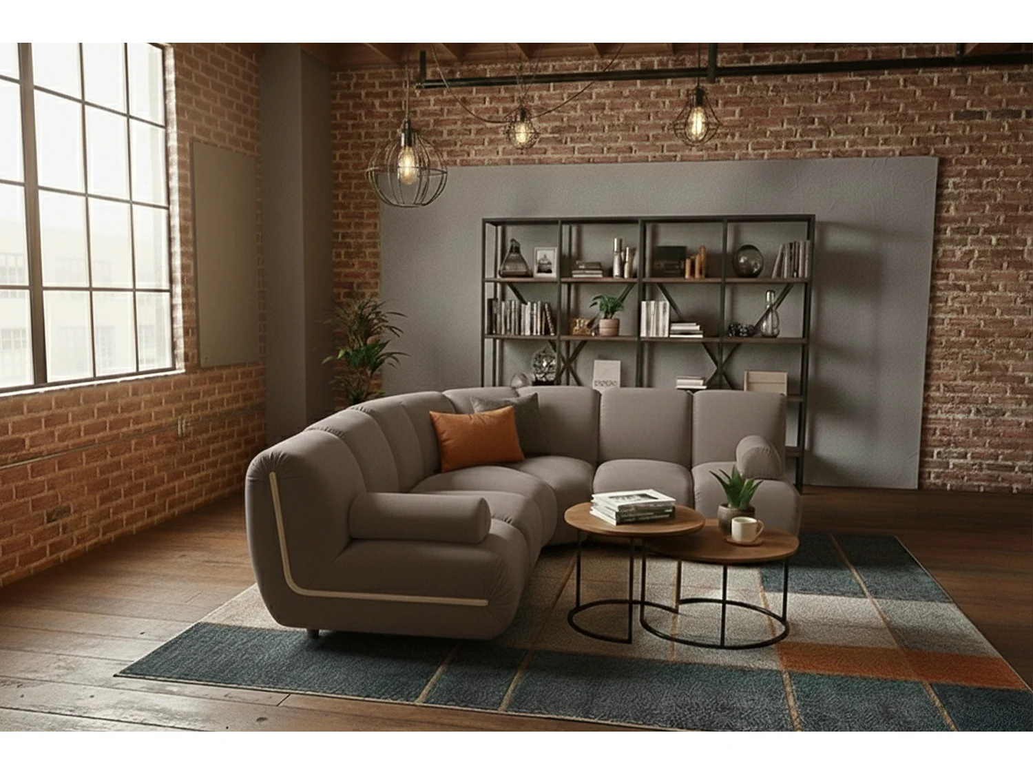 Modulares Sofa - Taupe Velvet - LAYLA