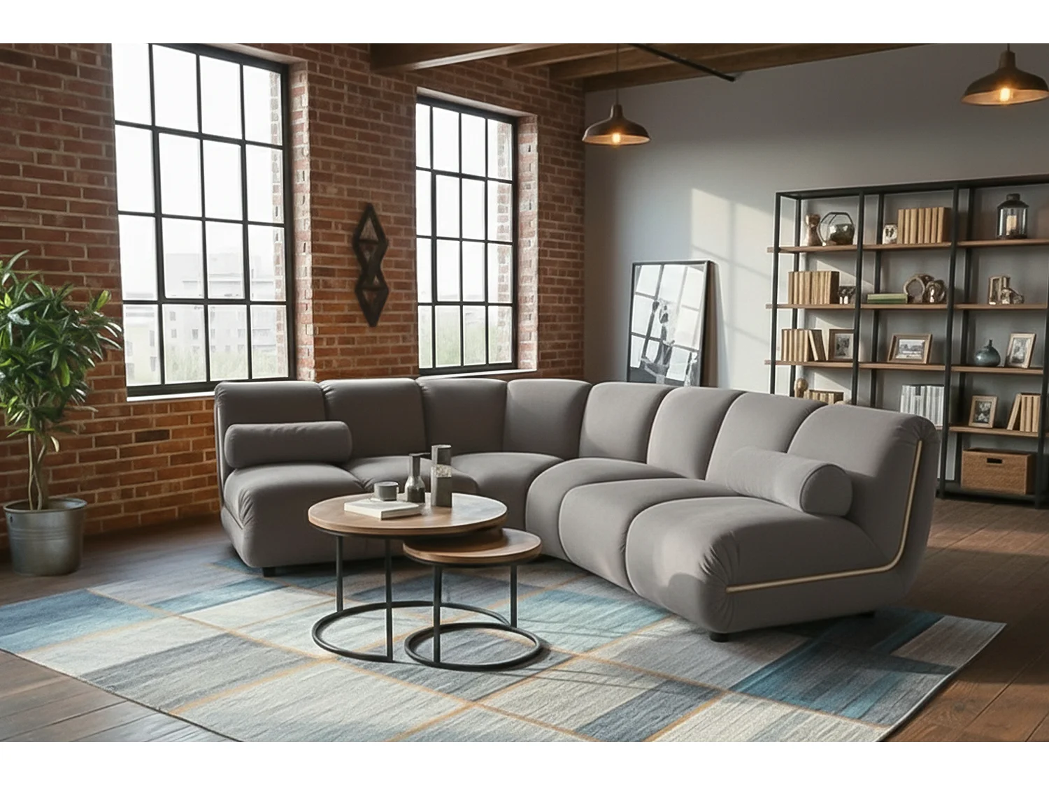 Modulares Sofa - Taupe Velvet - LAYLA