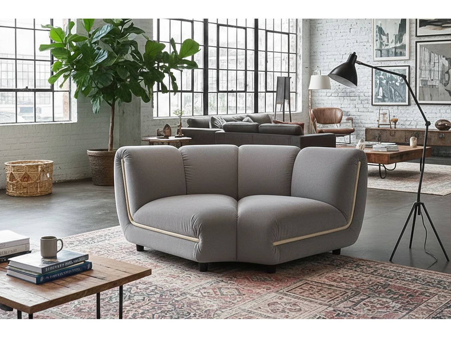 Einzelsessel - Taupe Velvet - LAYLA