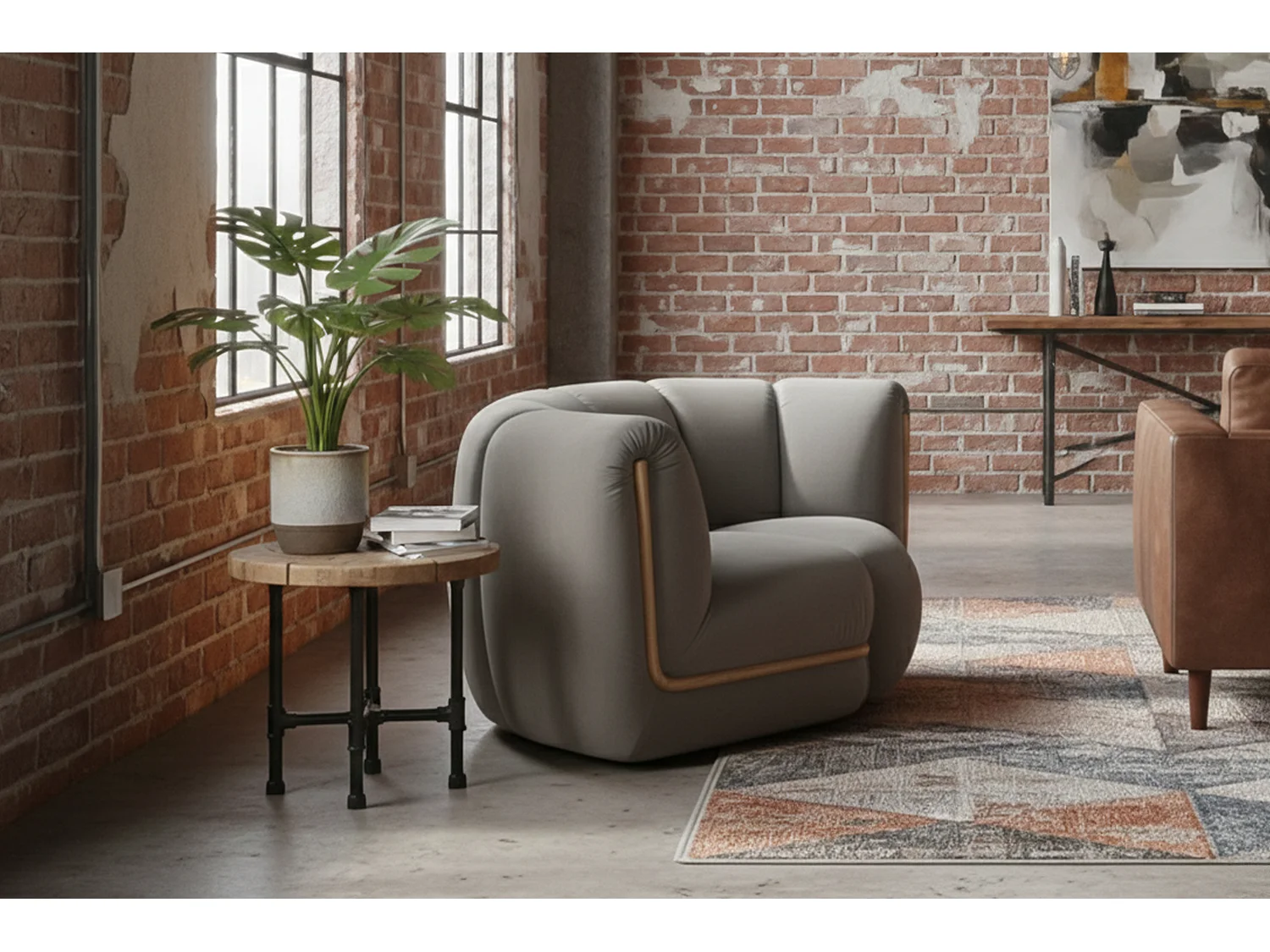 Einzelsessel - Taupe Velvet - LAYLA