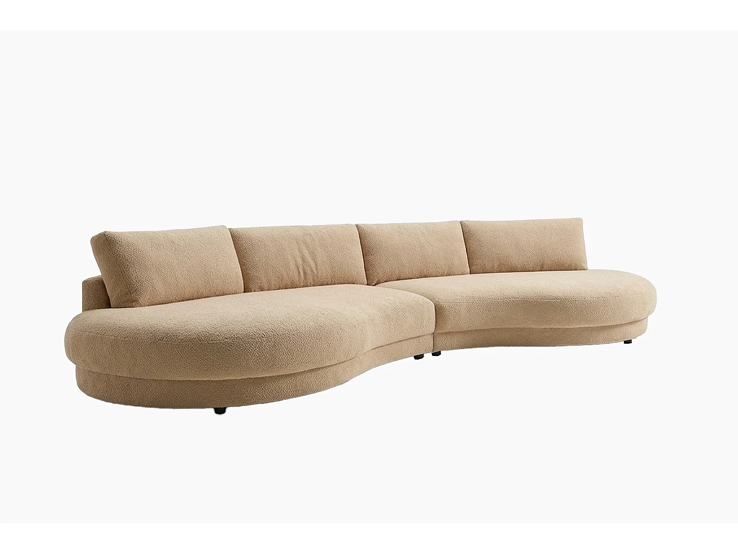 Grote bank - Crème wit Plat geweven stof - PADANA