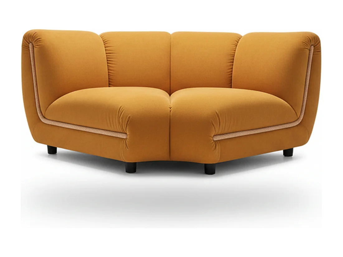 Einzelsessel - Gelb Velvet - LAYLA