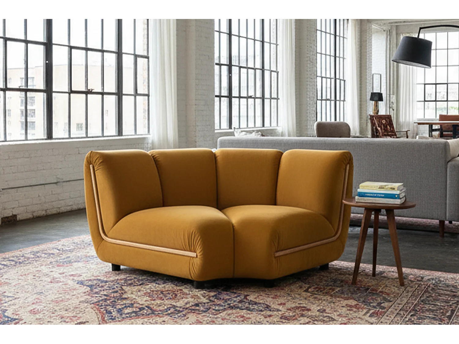 Einzelsessel - Gelb Velvet - LAYLA