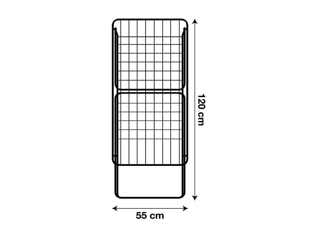 Étendoir séchoir à linge pliable avec 6 Clips de Séchage pour Chaussettes, blanc-Hauteur 100 x Longueur 170 x Profondeur 55cm