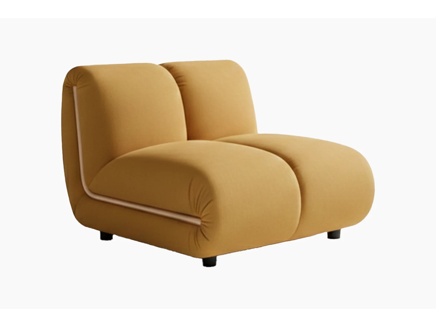 Einzelsessel - Gelb Velvet - LAYLA