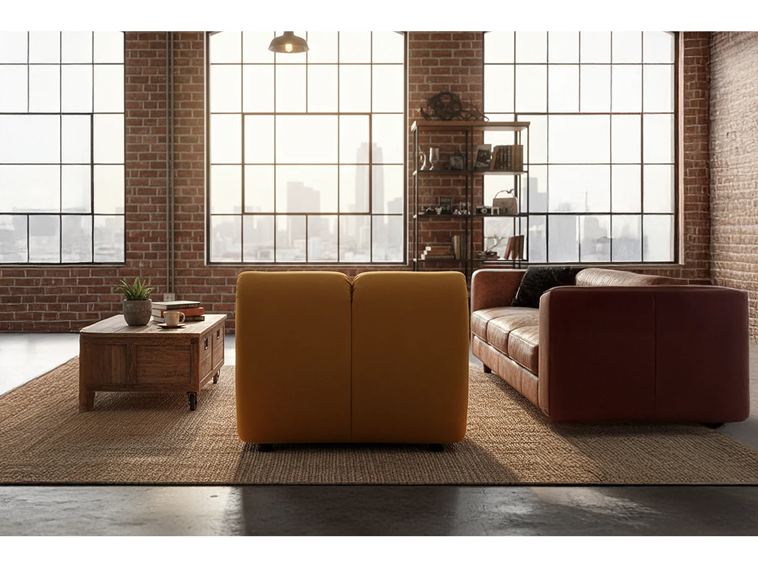 Einzelsessel - Gelb Velvet - LAYLA