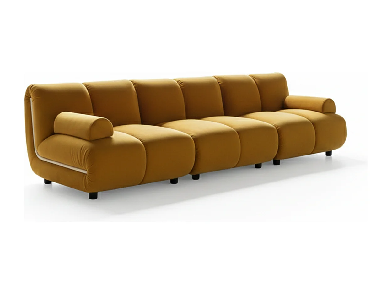 Modulares Sofa - Gelb Velvet - LAYLA