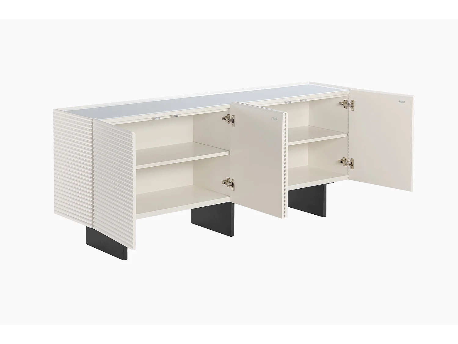 Sideboard - Weiß Holz - LYNN