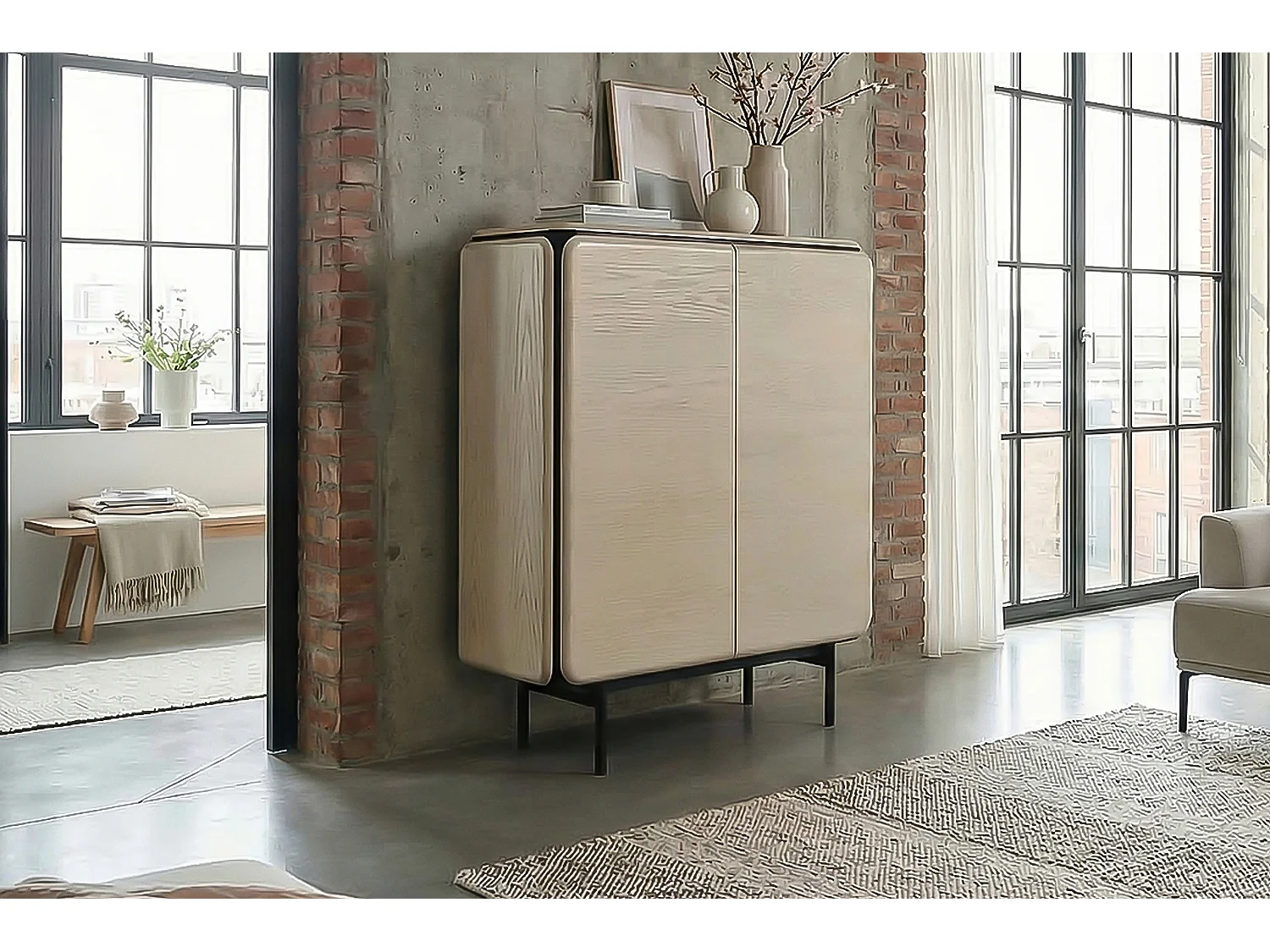 Highboard - Grijs Hout - AVRIL