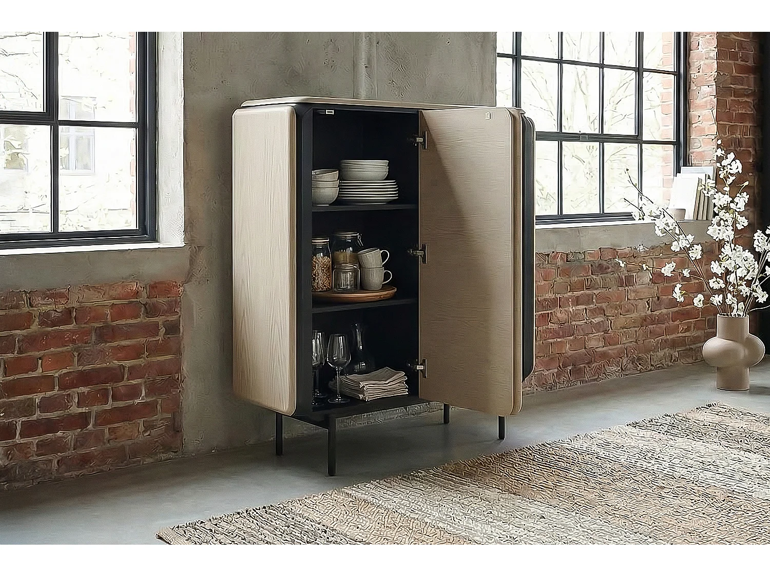 Highboard - Grijs Hout - AVRIL