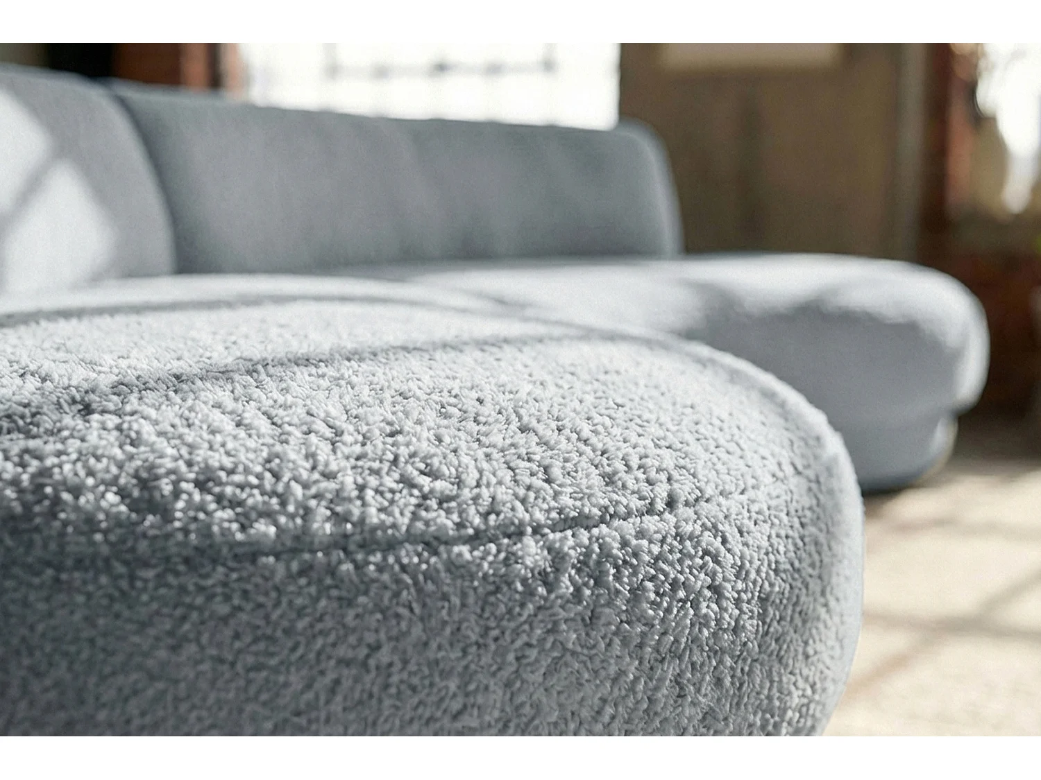 Grote bank - Grijs Plat geweven stof - PADANA