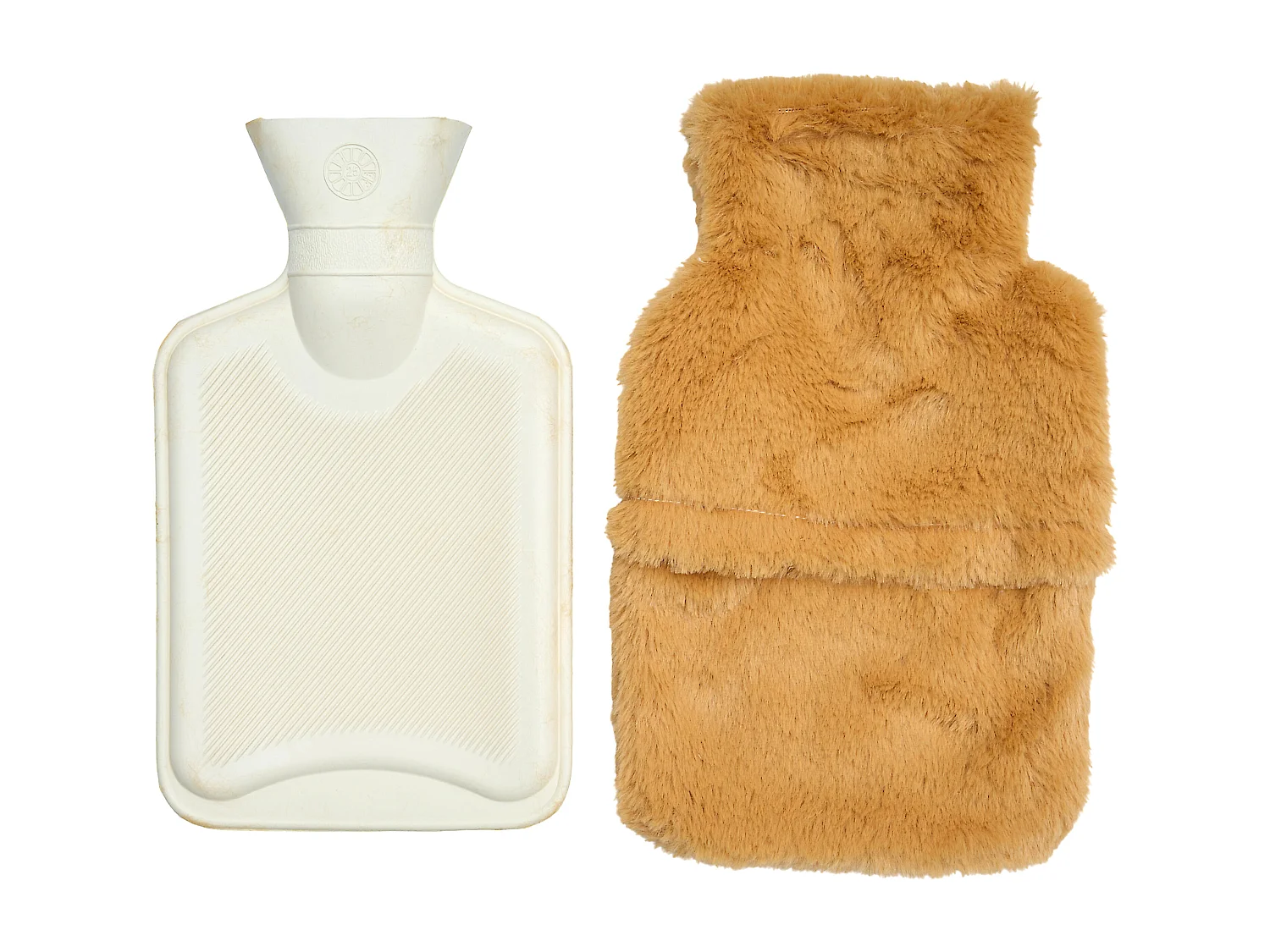 Bouillotte 1L imitation fourrure Capybara marron en polyester - The Concept Factory