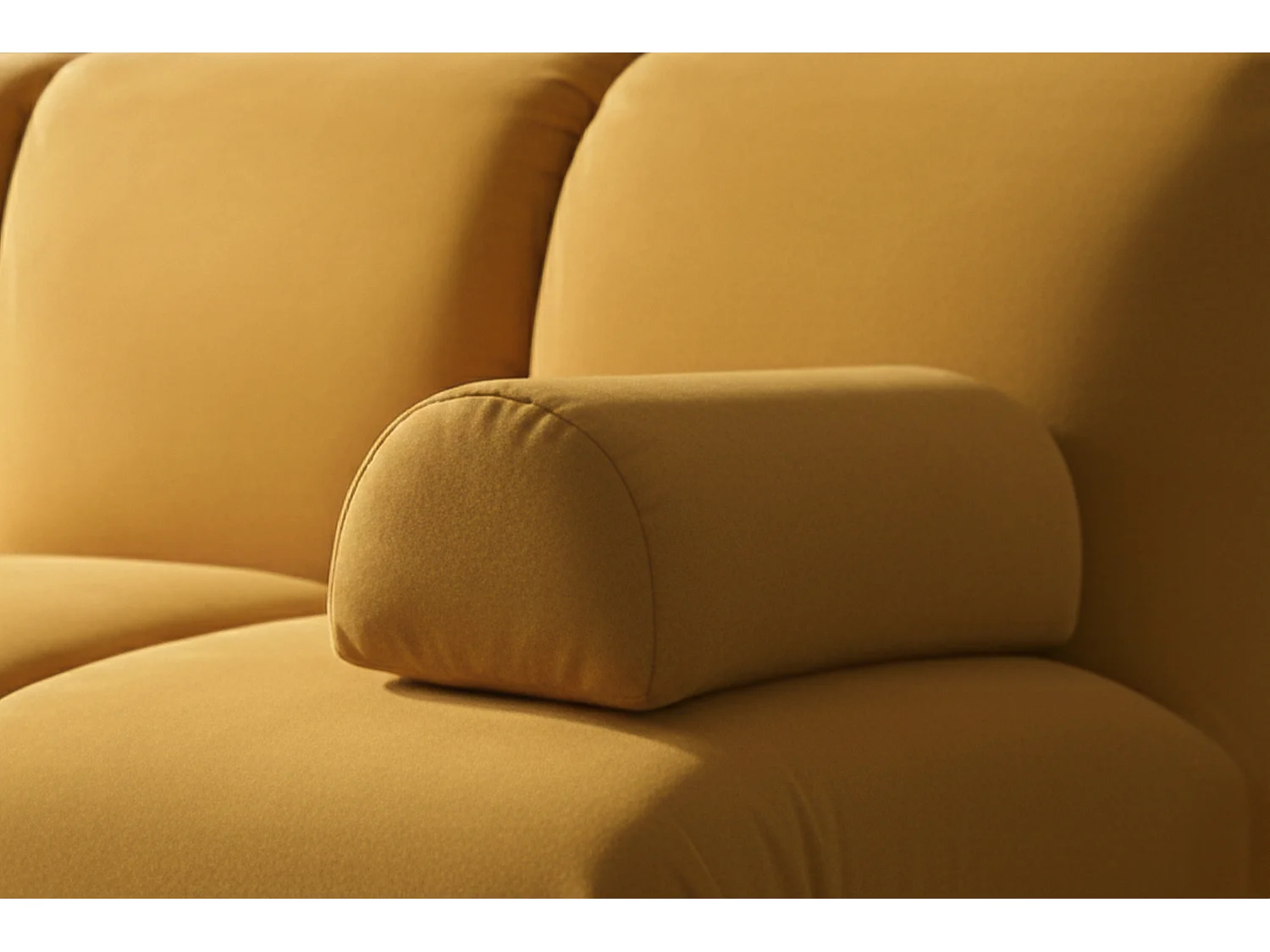 Coussin d'accoudoir - jaune Velours - LAYLA