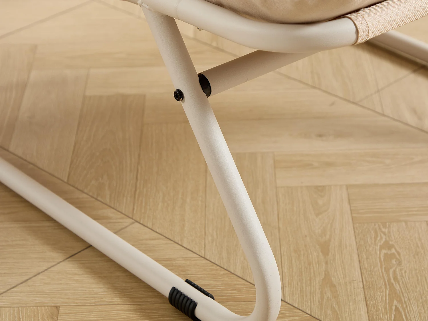 Fauteuil extérieur en acier avec coussin, pouf offert, chaise de jardin moderne pour terrasse et balcon