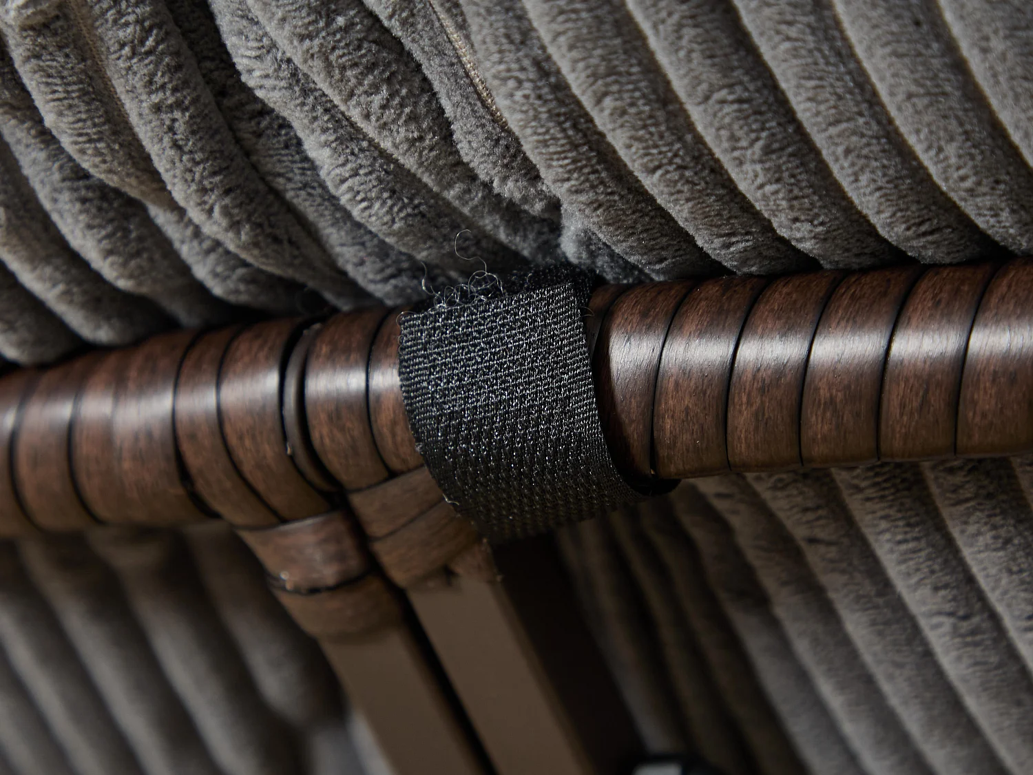 Fauteuil lounge papasan style bohème, pivotant 360° forme œuf en rotin PE avec coussin épais pour salon et balcon