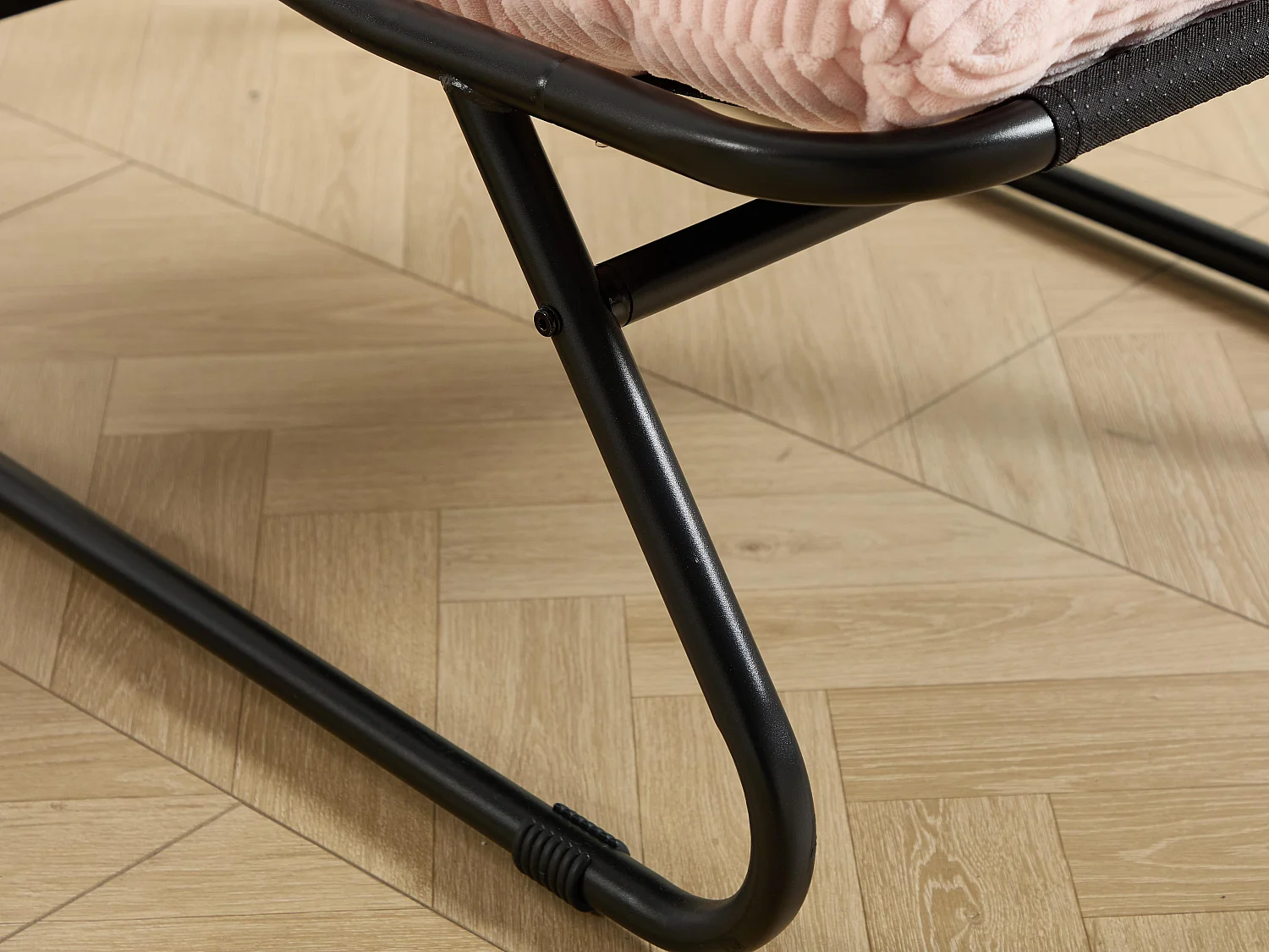 Fauteuil extérieur en acier avec coussin, pouf offert, chaise de jardin moderne pour terrasse et balcon