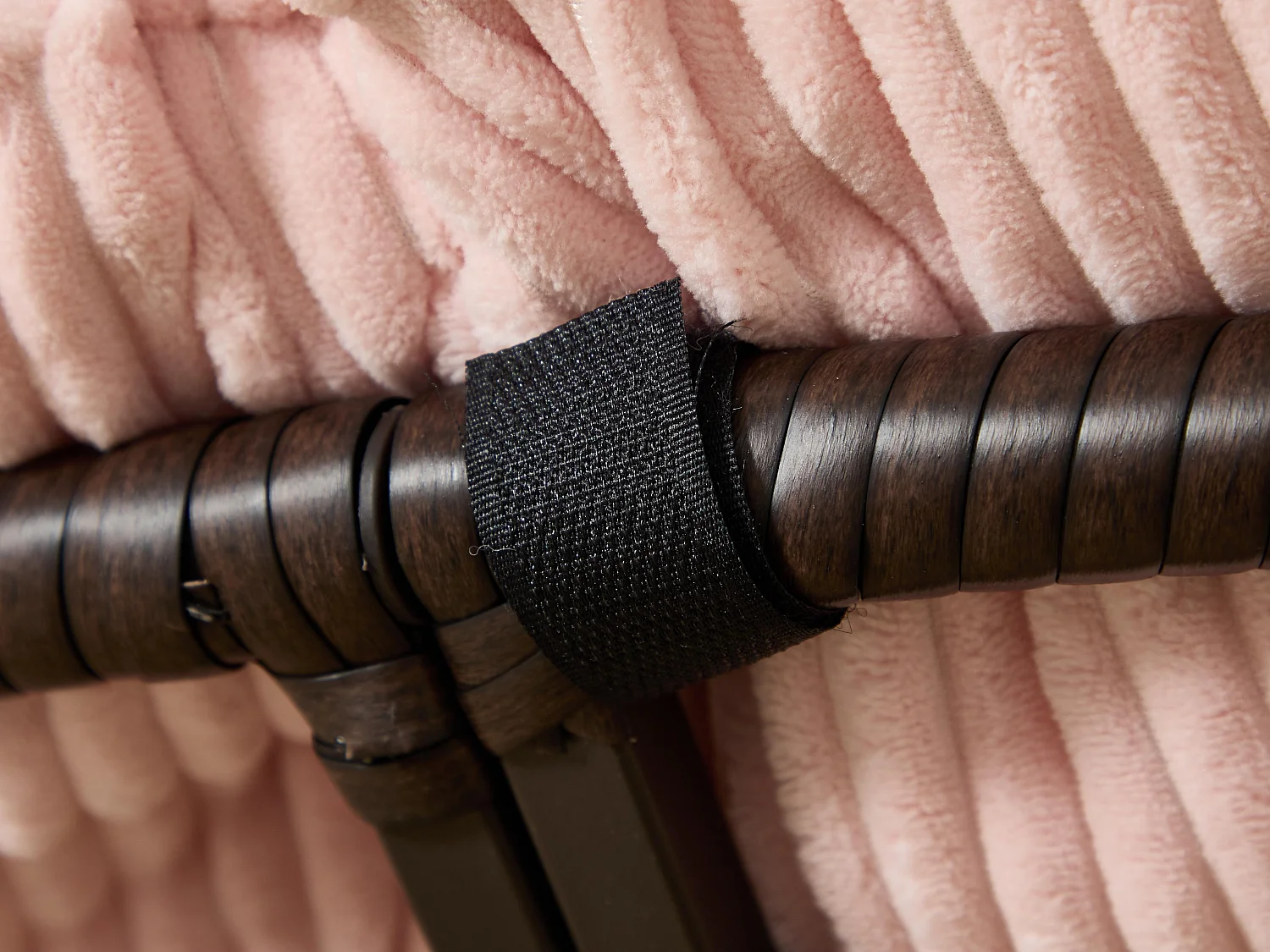 Fauteuil lounge papasan style bohème, pivotant 360° forme œuf en rotin PE avec coussin épais pour salon et balcon