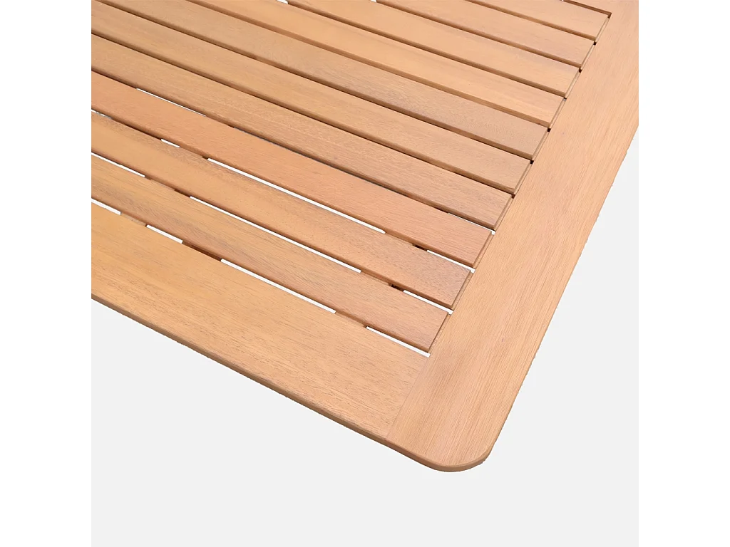 Set tavolo da giardino estensibile in legno di eucalipto con 8 sedie,