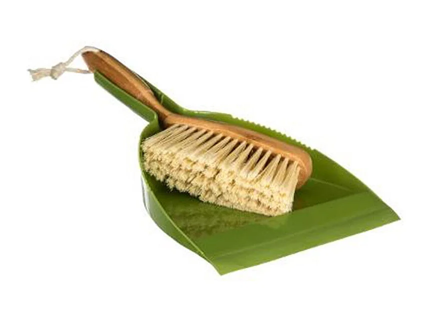 Pelle & Balayette "Bambou" 32cm Naturel & Vert