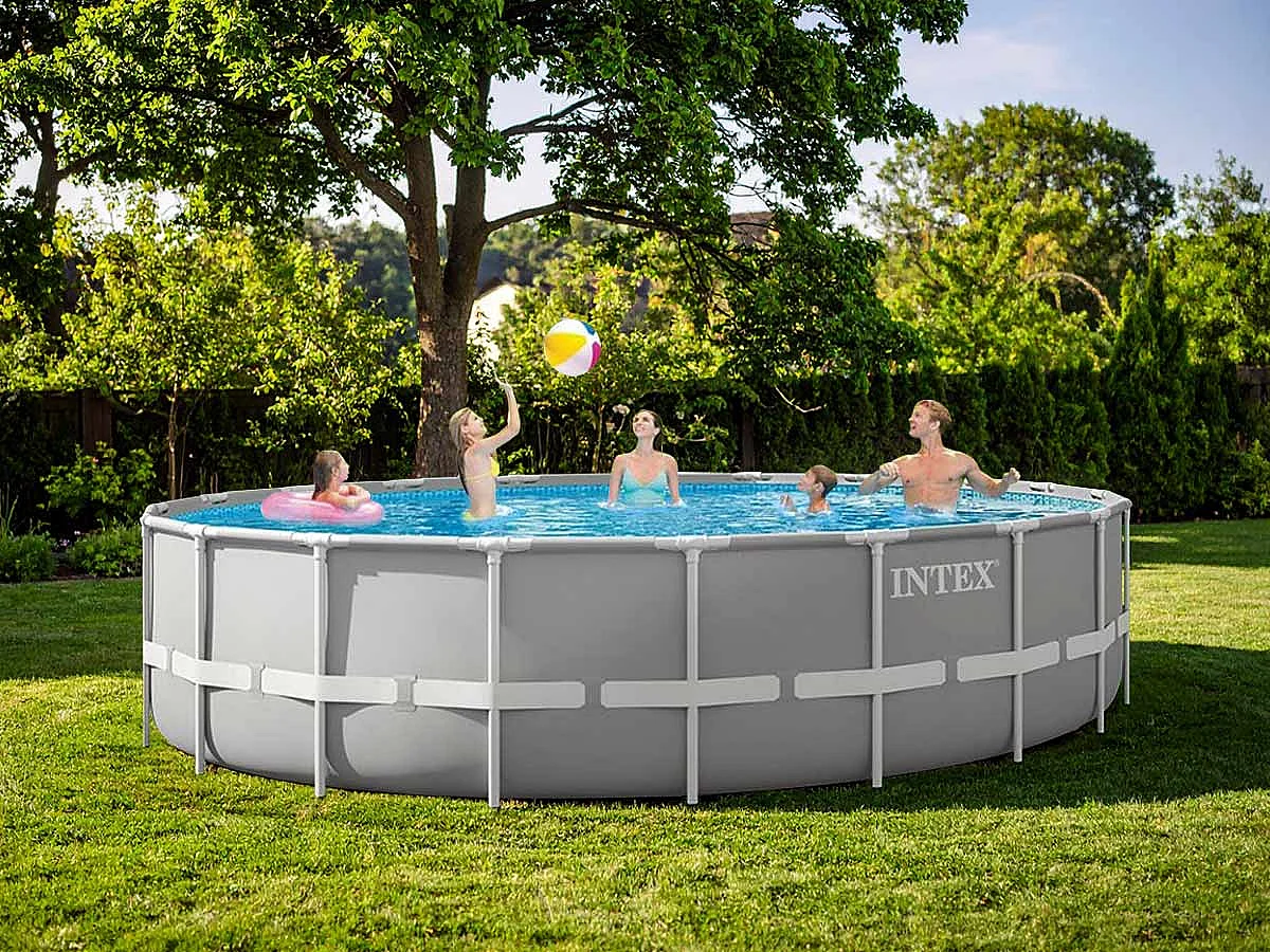 Piscine tubulaire ronde Intex Prism Frame 6,10 x 1,32 m