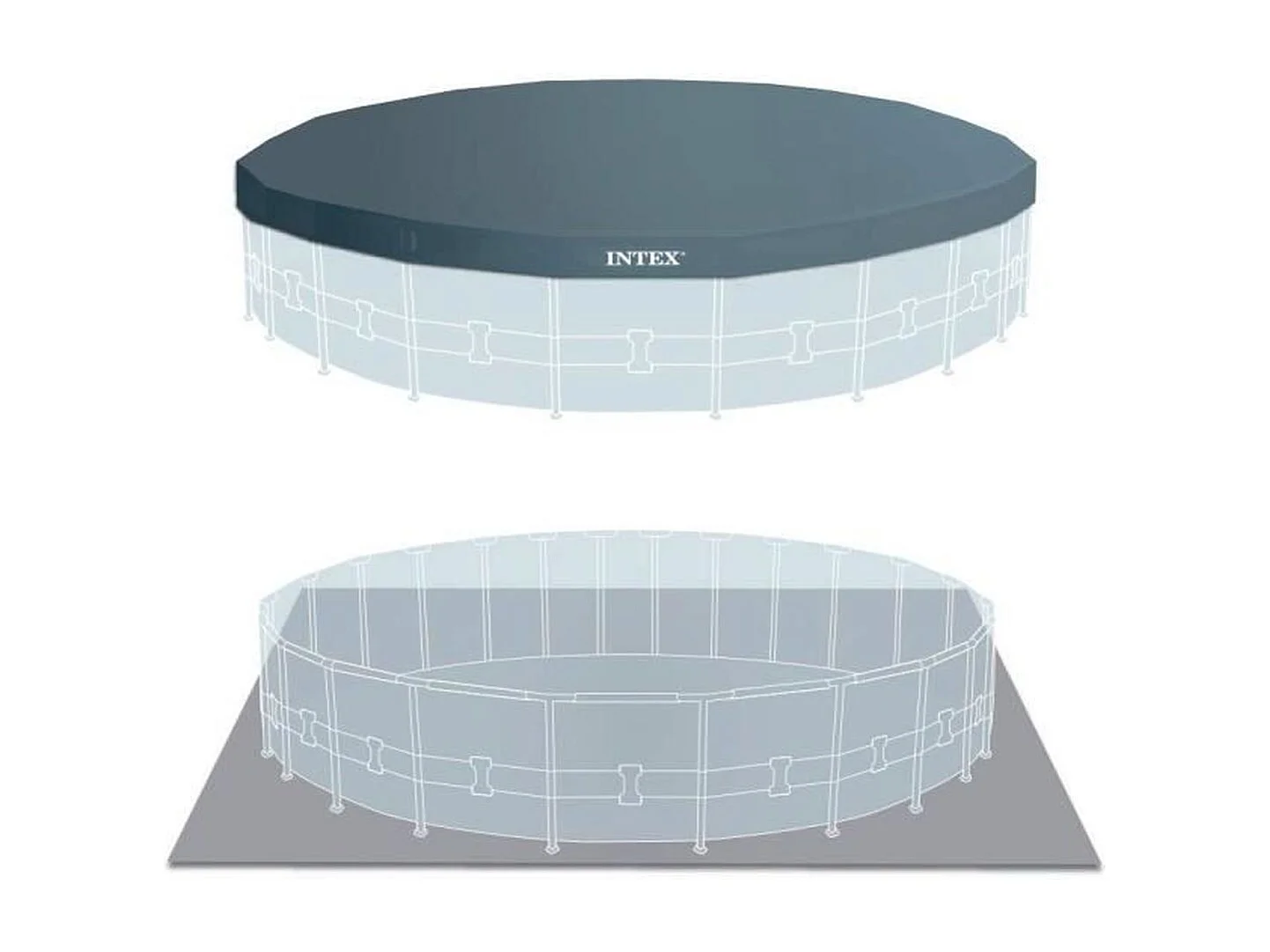Piscine tubulaire ronde Intex Prism Frame 6,10 x 1,32 m