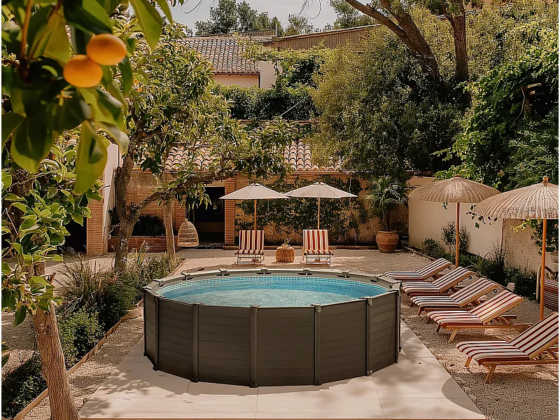 Piscine tubulaire ronde Intex Graphite 4,78 x 1,24 m